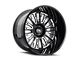 Cali Off-Road Vertex Gloss Black Milled Wheel; 20x10; -25mm Offset (20-24 Jeep Gladiator JT)