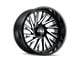 Cali Off-Road Purge Gloss Black Milled Wheel; 20x10; -25mm Offset (22-24 Jeep Grand Cherokee WL)