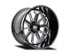 Cali Off-Road Auburn Gloss Black Milled Wheel; 20x10; -25mm Offset (99-04 Jeep Grand Cherokee WJ)