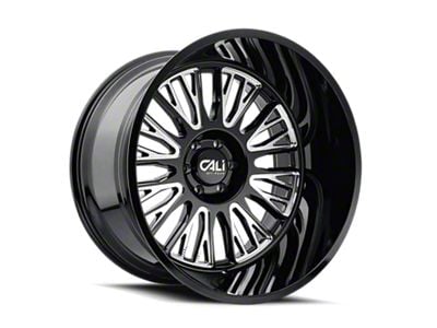 Cali Off-Road Vertex Gloss Black Milled Wheel; 20x10; -25mm Offset (99-04 Jeep Grand Cherokee WJ)