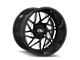 Cali Off-Road Gemini Gloss Black Milled Wheel; 20x10; -25mm Offset (18-24 Jeep Wrangler JL)