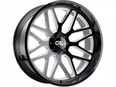 Cali Off-Road Invader Gloss Black Milled 6-Lug Wheel; 20x12; -51mm Offset (16-23 Tacoma)