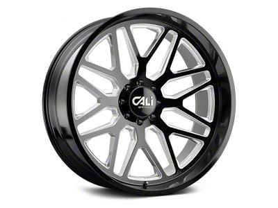 Cali Off-Road Invader Gloss Black Milled 6-Lug Wheel; 22x12; -51mm Offset (16-23 Tacoma)