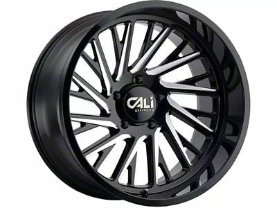 Cali Off-Road Purge Gloss Black Milled 6-Lug Wheel; 20x12; -51mm Offset (16-23 Tacoma)