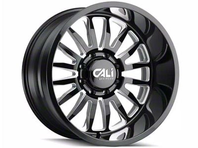 Cali Off-Road Summit Gloss Black Milled 6-Lug Wheel; 20x9; -12mm Offset (16-23 Tacoma)