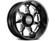 Cali Off-Road Sevenfold Gloss Black Milled 6-Lug Wheel; 20x10; -25mm Offset (16-24 Titan XD)
