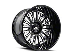 Cali Off-Road Vertex Gloss Black Milled 6-Lug Wheel; 26x14; -76mm Offset (16-24 Titan XD)