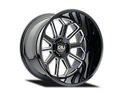 Cali Off-Road Auburn Gloss Black Milled 6-Lug Wheel; 20x10; -25mm Offset (22-24 Tundra)