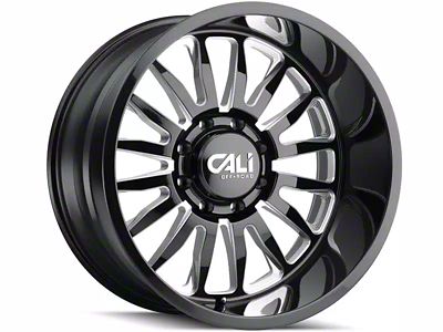 Cali Off-Road Summit Gloss Black Milled 6-Lug Wheel; 20x9; 0mm Offset (22-24 Tundra)