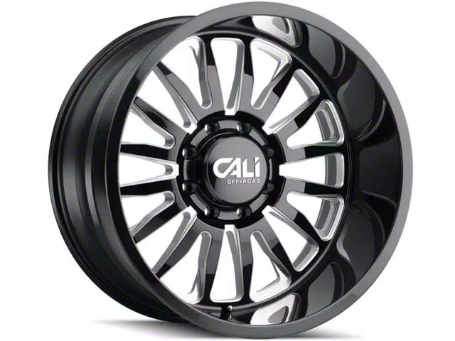 Cali Off-Road Summit Gloss Black Milled 6-Lug Wheel; 20x12; -51mm Offset (22-24 Tundra)
