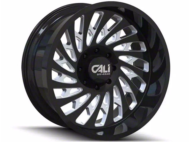 Cali Off-Road Switchback Gloss Black Milled 6-Lug Wheel; 22x12; -51mm Offset (22-24 Tundra)