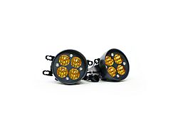 Cali Raised LED Amber LED Fog Lights; Flood Beam (14-24 4Runner)