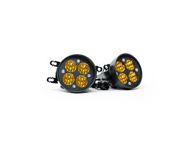 Cali Raised LED Amber LED Fog Lights; Flood Beam (14-24 4Runner)