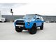 Cali Raised LED Stealth Winch Mount Front Bumper with 32-Inch Combo Beam LED Bumper Light Bar and Small Blue OEM Style Switch (14-24 4Runner)