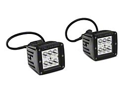 Cali Raised LED 3x2-Inch 18W Amber LED Fog Lights with Mounting Brackets; Spot Beam (16-23 Tacoma)