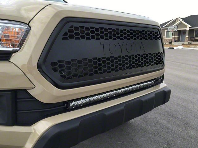 Cali Raised LED 32-Inch Flush LED Light Bar with Bumper Mounting Brackets; Combo Beam (16-23 Tacoma)