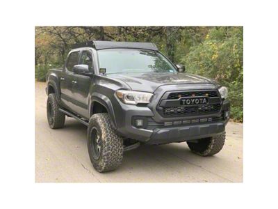 Cali Raised LED Premium Roof Rack with 42-Inch Dual Row White Combo Beam LED Light Bar and Small Blue Switch (05-23 Tacoma Double Cab)