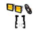 Cali Raised LED 3x2 Amber LED Pod Lights with Low Profile Ditch Light Brackets (22-24 Tundra)