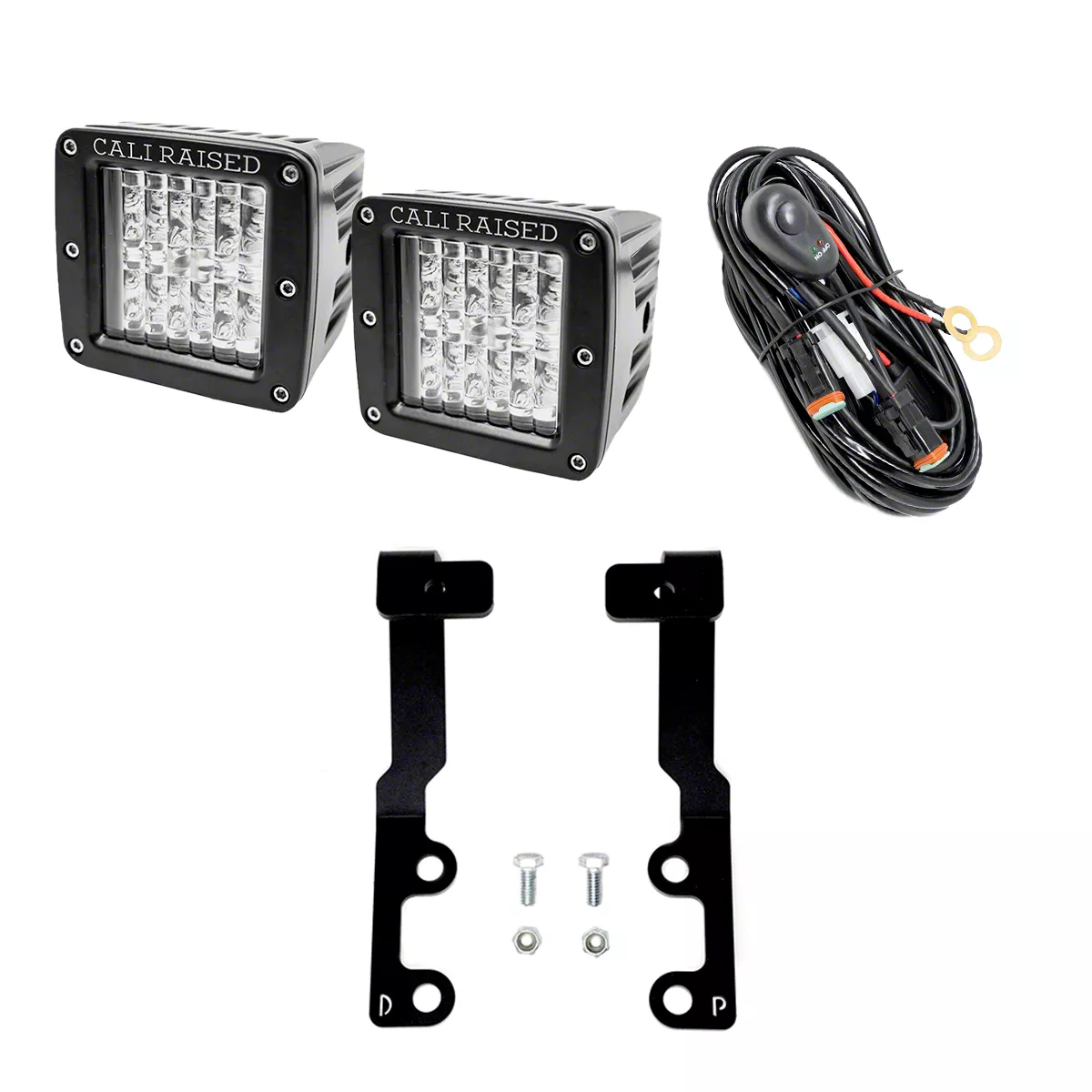 Cali Raised LED Tundra 3x2 LED Pod Lights with Low Profile Ditch Light ...