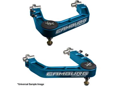 Camburg KINETIK Series V2 Performance Billet Uniball Front Upper Control Arms; Blue (03-24 4Runner)