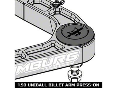 Camburg KINETIK Series Upper Control Arm Uniball Press-On Dust Cover Cap Set; 1.50-Inch (21-25 Bronco, Excluding Raptor)