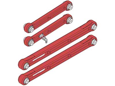 Camburg KINETIK Series Billet Rear Trailing Arm Kit; Red (24-25 Tacoma)