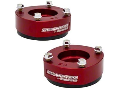 Camburg 1.50-Inch Dominator Series Front Preload Coil Spring Spacer Kit; Red (22-25 Tundra)