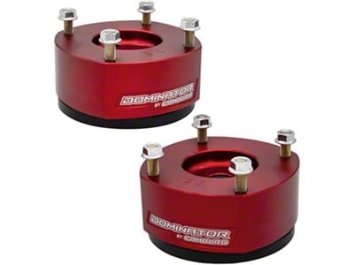 Camburg 2-Inch Dominator Series Front Preload Coil Spring Spacer Kit; Red (07-21 Tundra, Excluding TRD Pro)