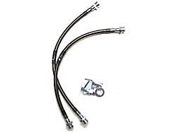 Camburg Braided Stainless Steel Rear Brake Line Kit; 16-Inch (07-21 Tundra w/ Spring-Over Leaf Springs)