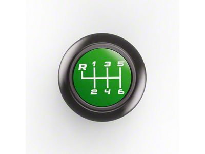 Campsite Carbon Manual 6-Speed Shift Knob; Green (18-25 Jeep Wrangler JL)