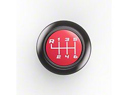 Campsite Carbon Manual 6-Speed Shift Knob; Red (18-25 Jeep Wrangler JL)