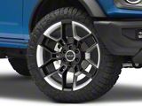 Carroll Shelby Wheels CS45 Gloss Black with Hyper Silver Inserts 6-Lug Wheel; 22x9.5; 12mm Offset (22-25 Bronco Raptor)