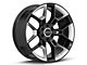 Carroll Shelby Wheels CS45 Gloss Black with Hyper Silver Inserts 6-Lug Wheel; 22x9.5; 12mm Offset (22-24 Bronco Raptor)