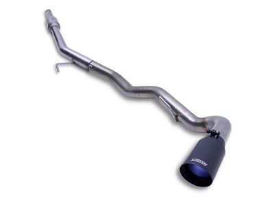 Carven Exhaust Over-Axle Dump Single Exhaust System with Black Tip; Side Exit (20-25 3.6L Jeep Gladiator JT)