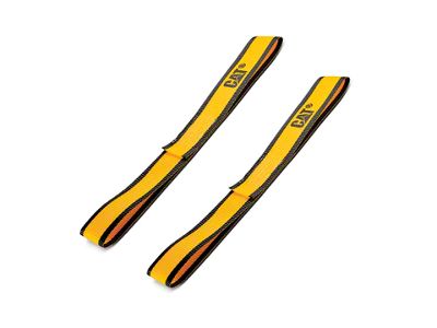 CAT 12-Inch x 1-1/2-Inch Yellow/Black Soft Hook Set; 2-Piece (Universal; Some Adaptation May Be Required)