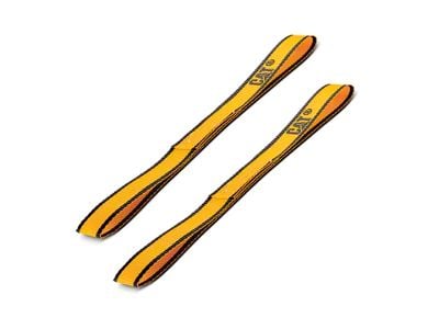 CAT 12-Inch x 1-Inch Yellow/Black Soft Hook Set; 2-Piece (Universal; Some Adaptation May Be Required)