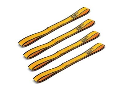 CAT 12-Inch x 1-Inch Yellow/Black Soft Hook Set; 4-Piece (Universal; Some Adaptation May Be Required)