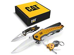 CAT 9-in-1 Multi-Tool, Knife, and Multi-Tool Key Chain Gift Box Set (Universal; Some Adaptation May Be Required)