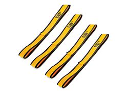 CAT 12-Inch x 1-1/2-Inch Yellow/Black Soft Hook Set; 4-Piece (Universal; Some Adaptation May Be Required)