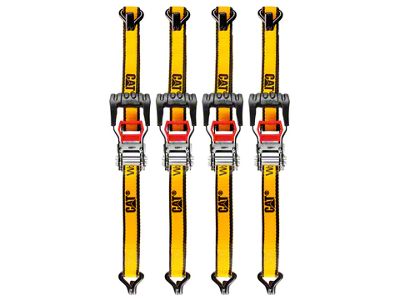 CAT 16-Foot x 1-1/4-Inch Ratchet Tie Down Set with Soft Loops; 4-Piece (Universal; Some Adaptation May Be Required)