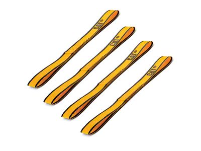 CAT 12-Inch x 1-Inch Yellow/Black Soft Hook Set; 4-Piece (Universal; Some Adaptation May Be Required)