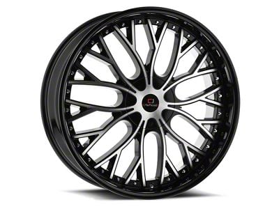 Cavallo CLV-33 Gloss Black and Machined 6-Lug Wheel; 22x9.5; 17mm Offset (03-09 4Runner)