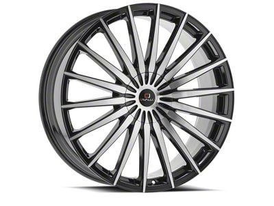 Cavallo CLV-34 Gloss Black and Machined 6-Lug Wheel; 22x9.5; 15mm Offset (03-09 4Runner)