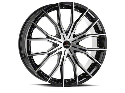 Cavallo CLV-36 Gloss Black and Machined 6-Lug Wheel; 20x8.5; 20mm Offset (10-24 4Runner)