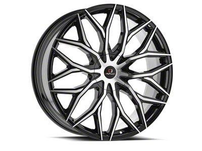 Cavallo CLV-37 Gloss Black and Machined 6-Lug Wheel; 22x9.5; 15mm Offset (10-24 4Runner)