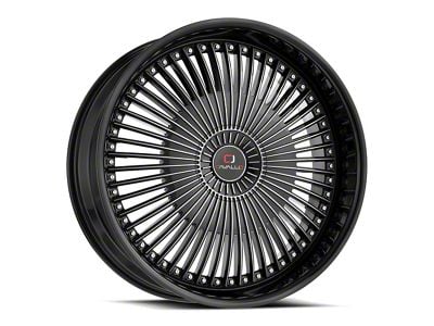 Cavallo CLV-41 Gloss Black and Machined 6-Lug Wheel; 22x9.5; 25mm Offset (03-09 4Runner)