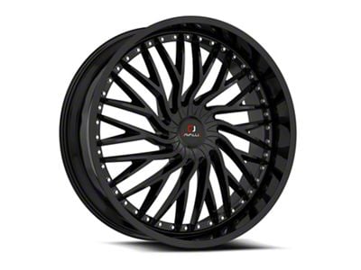 Cavallo CLV-43 Gloss Black 6-Lug Wheel; 22x9.5; 25mm Offset (10-24 4Runner)