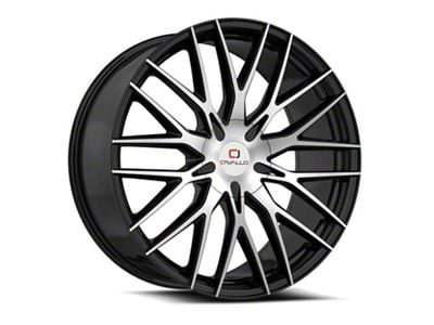 Cavallo CLV-45 Gloss Black and Machined 6-Lug Wheel; 22x9.5; 25mm Offset (10-24 4Runner)