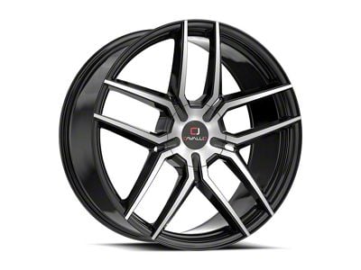 Cavallo CLV-55 Gloss Black and Machined 6-Lug Wheel; 22x9.5; 25mm Offset (10-24 4Runner)