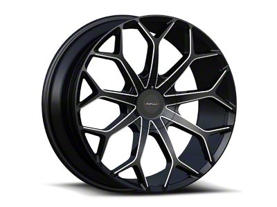 Cavallo CLV-22 Gloss Black and Milled 6-Lug Wheel; 22x9.5; 25mm Offset (22-24 Bronco Raptor)